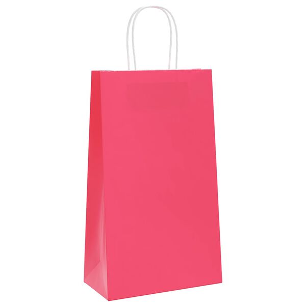 vidaXL Bolsas de papel con asas 50 uds rosa 21x11x36 cm
