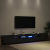 vidaXL Conjunto de mueble de TV 3 pcs Negro 260 x 35 x 40 cm