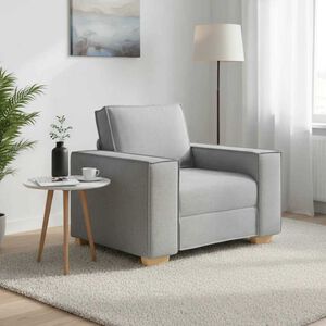 vidaXL Sill&oacute;n sof&aacute; de tela gris nube de 100x78x84 cm