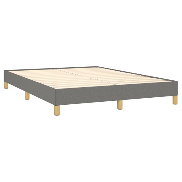 vidaXL Cama sin colch&oacute;n tela gris oscuro 140x190 cm