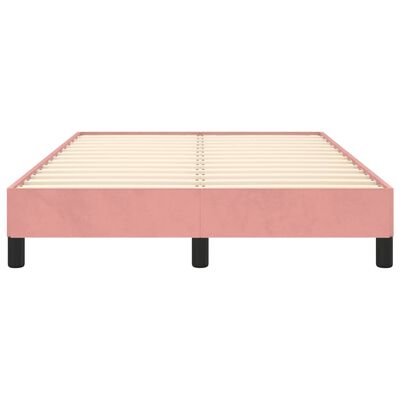 vidaXL Estructura de cama terciopelo rosa 120x190 cm