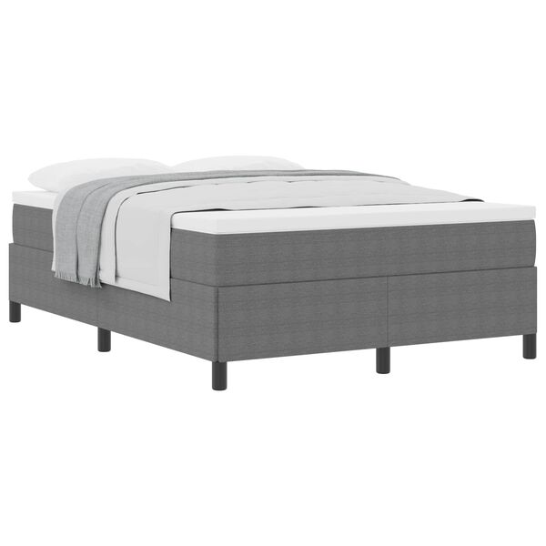 vidaXL Estructura de cama Gris claro 140 x 190 cm Telas de pana