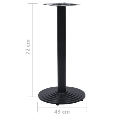 vidaXL Pata de mesa de bistró hierro fundido negro Ø43x72 cm