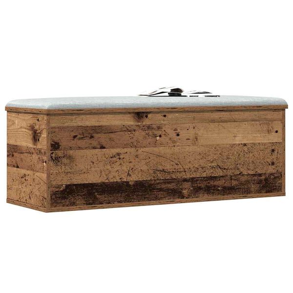 vidaXL Caja de Almacenamiento Madera envejecida 102 x 35 x 35 cm