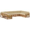 vidaXL Conjunto de sof&aacute;s de exterior 9 uds. Natural y Beige
