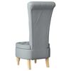 vidaXL Silla de estilo zueco Gris Claro 56,5 x 70 x 110 cm tela
