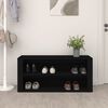 vidaXL Mueble zapatero de madera contrachapada negro 100x35x45 cm