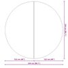 vidaXL Lona para el fondo de la piscina Negro Ø 244 cm
