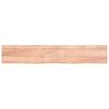 vidaXL Encimera ba&ntilde;o madera maciza tratada marr&oacute;n claro 220x40x(2-4)cm