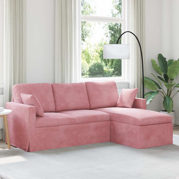 vidaXL Sof&aacute; Rosa Dimensiones generales: 198 x 134 x 80 cm (An x P x A)