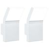 vidaXL L&aacute;mparas de pared LED de exterior 2 uds aluminio fundido blanco