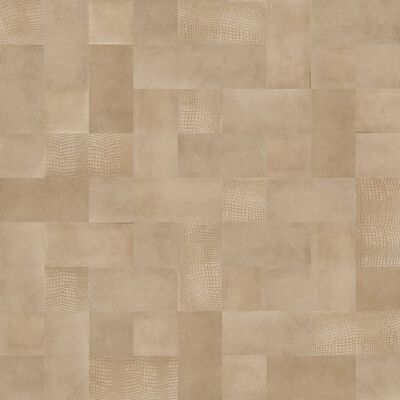 WallArt Paneles de pared de cuero Borret beige arena 32 piezas