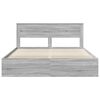 vidaXL Estructura de cama con cabecera Gris Sonoma 200 x 200 cm