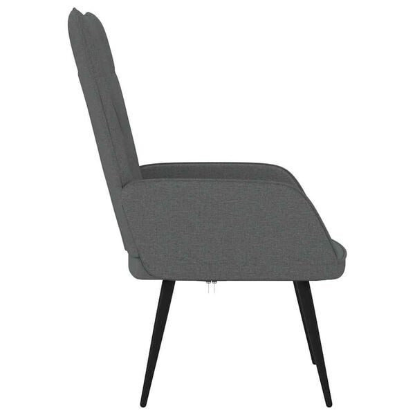 vidaXL Sill&oacute;n de relax de tela gris oscuro