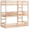 vidaXL Litera triple de madera maciza de pino 75x190 cm