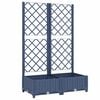 vidaXL Jardinera de jard&iacute;n con enrejado azul gris&aacute;ceo 80x40x121,5 cm PP