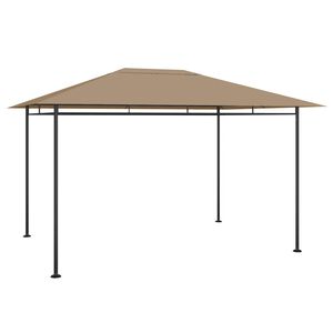 vidaXL Cenador gris taup&eacute; 384x281x270 cm 180 g/m&sup2;
