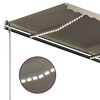 vidaXL Toldo manual retr&aacute;ctil con LED crema 300x250 cm
