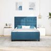 vidaXL Cama tipo Box Spring Azul Oscuro 140 x 200 cm Terciopelo