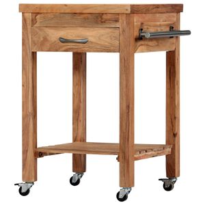 vidaXL Carrito de cocina de madera maciza de acacia 58x58x89 cm