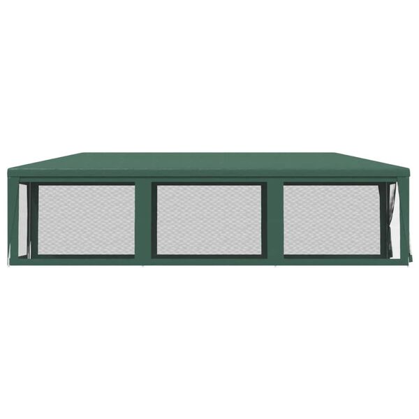 vidaXL Carpa para fiestas con 8 paredes de malla HDPE verde 3x9 m