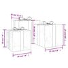 vidaXL Cajas de regalo Navidad iluminadas 3 uds 64 LEDs blanco cálido