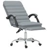 vidaXL Silla de oficina reclinable con masaje de tela gris claro