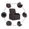 vidaXL Sill&oacute;n reclinable de tela marr&oacute;n oscuro