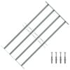 vidaXL Rejas para ventanas 700-1050 mm Acero Galvanizado Plateado