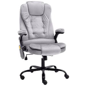 vidaXL Silla de oficina de terciopelo gris claro