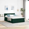 vidaXL Estructura cama otomana colch&oacute;n terciopelo verde oscuro