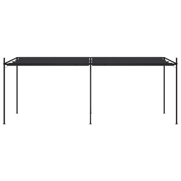vidaXL Cenador con techo retr&aacute;ctil gris antracita 600x300x233 cm