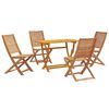 vidaXL Conjunto de Comedor de Jard&iacute;n 5 uds. Marr&oacute;n