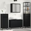 vidaXL Juego de muebles de ba&ntilde;o Roble Negro Madera de ingenier&iacute;a
