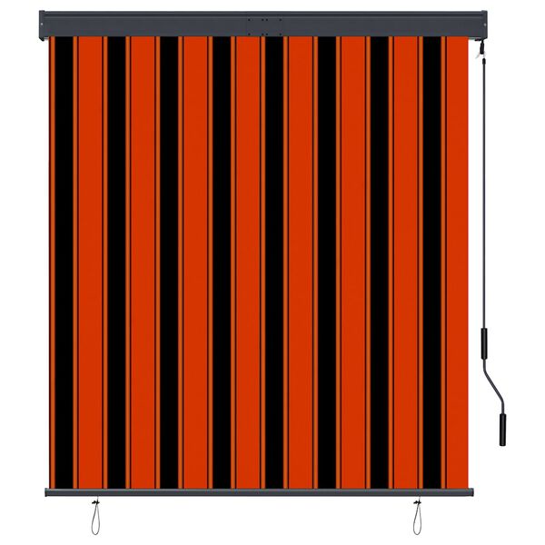 vidaXL Estor enrollable de exterior naranja y marr&oacute;n 140x250 cm