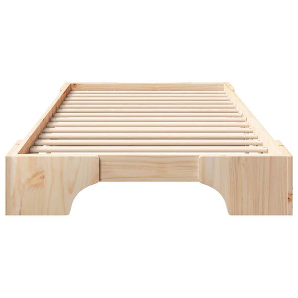 vidaXL Estructura de cama Marr&oacute;n 100 x 210 cm Madera de pino macizo