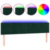 vidaXL Cabecero con LED de terciopelo gris oscuro 160x5x78/88 cm