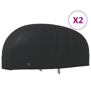 vidaXL Fundas para motos 2 uds tela Oxford 210D 220x95x110 cm