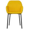 vidaXL Sillas de comedor 2 unidades terciopelo amarillo