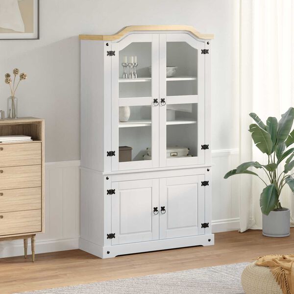 vidaXL Armario de Exhibici&oacute;n 103.5 x 42 x 180 cm Madera de pino macizo