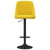 vidaXL Taburetes de cocina 2 unidades terciopelo amarillo mostaza