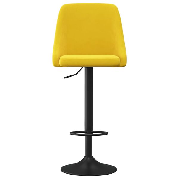 vidaXL Taburetes de cocina 2 unidades terciopelo amarillo mostaza