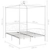 vidaXL Estructura de cama con dosel sin colch&oacute;n metal blanco 180x200cm