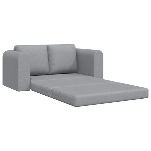 vidaXL Sof&aacute; cama 60cm Gris Claro tela