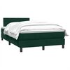 vidaXL Cama box spring con colch&oacute;n terciopelo verde oscuro 120x220 cm