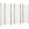 vidaXL Biombo de 6 paneles blanco 300x180 cm