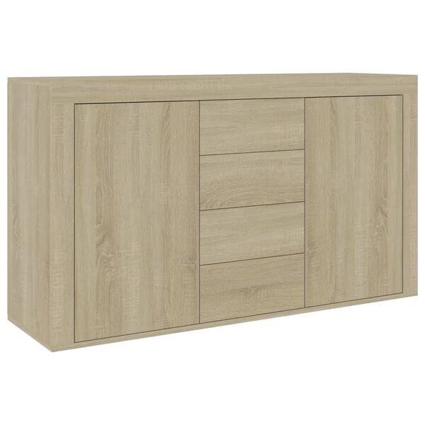 vidaXL Aparador madera contrachapada color roble Sonoma 120x36x69 cm
