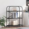 vidaXL Estante de libros Roble Negro 80 x 30 x 109 cm