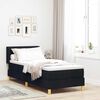 vidaXL Cama tipo Box Spring con colch&oacute;n Negro 200 x 80 cm Poli&eacute;ster