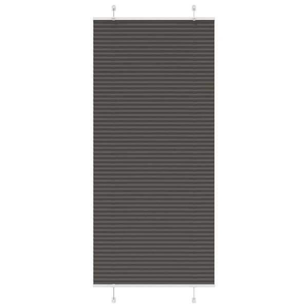 vidaXL Estor Plisado negro 85x200 cm Tela Ancho 84,4 cm Poli&eacute;ster